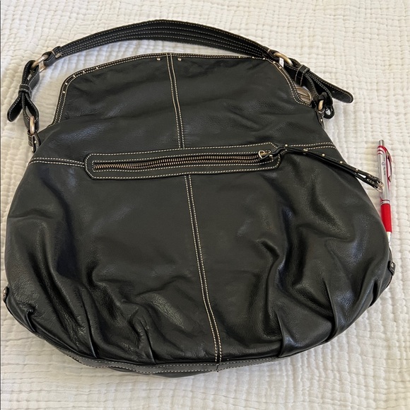 Hayden-Harnett Black Leather Shoulder Bag - Picture 4 of 11